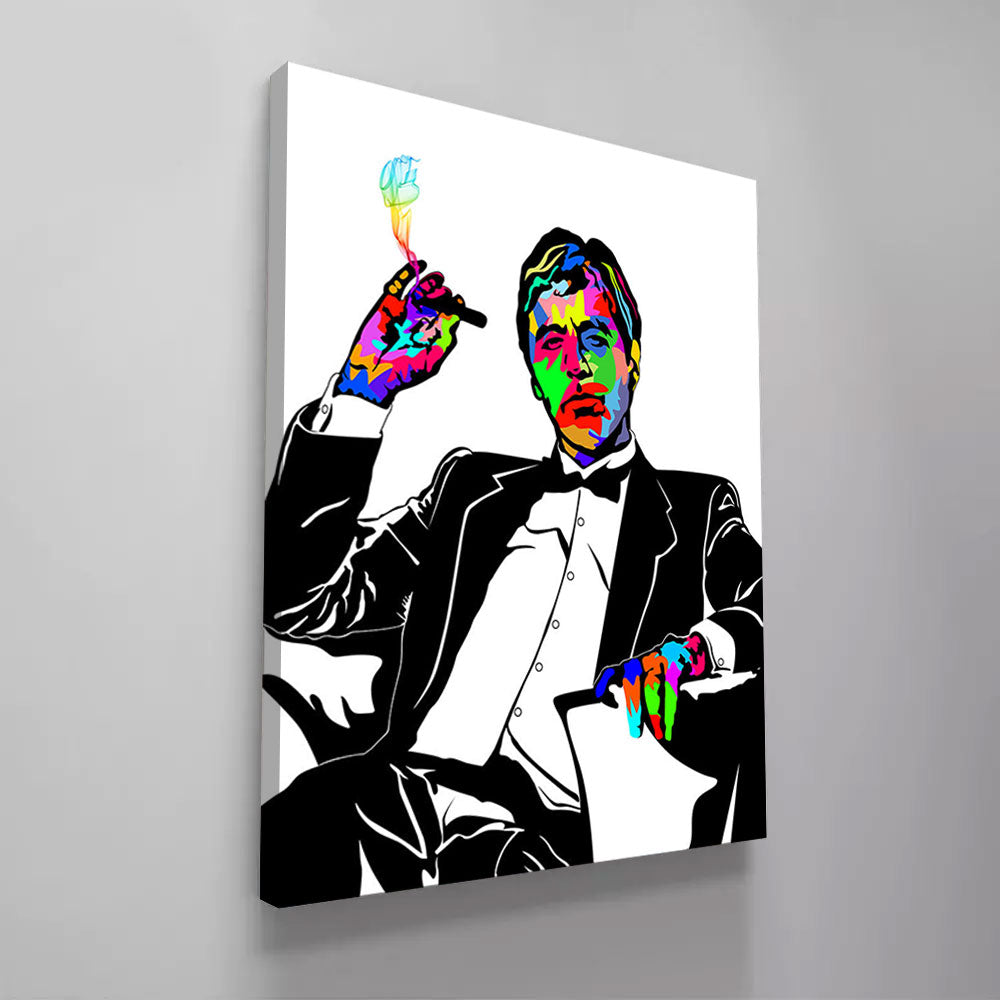 Mob Drama-Inspired Canvas Art for a Home Bar or Den