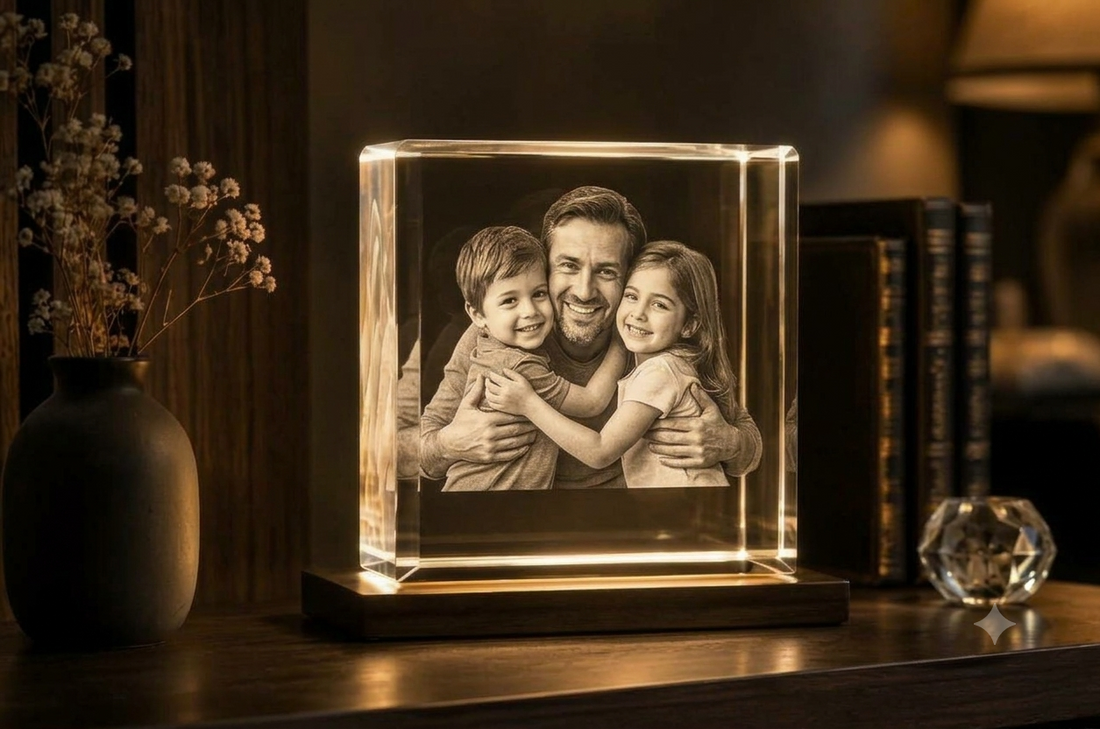 Single Dad Photo Crystal Gifts: Solo Parenting Memories