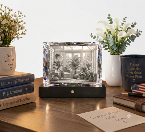 Crystal Photo Display Ideas for a Sunroom
