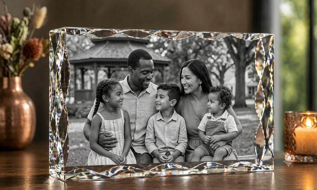 Blended Family Photo Crystal: Celebrating Your Whole Family