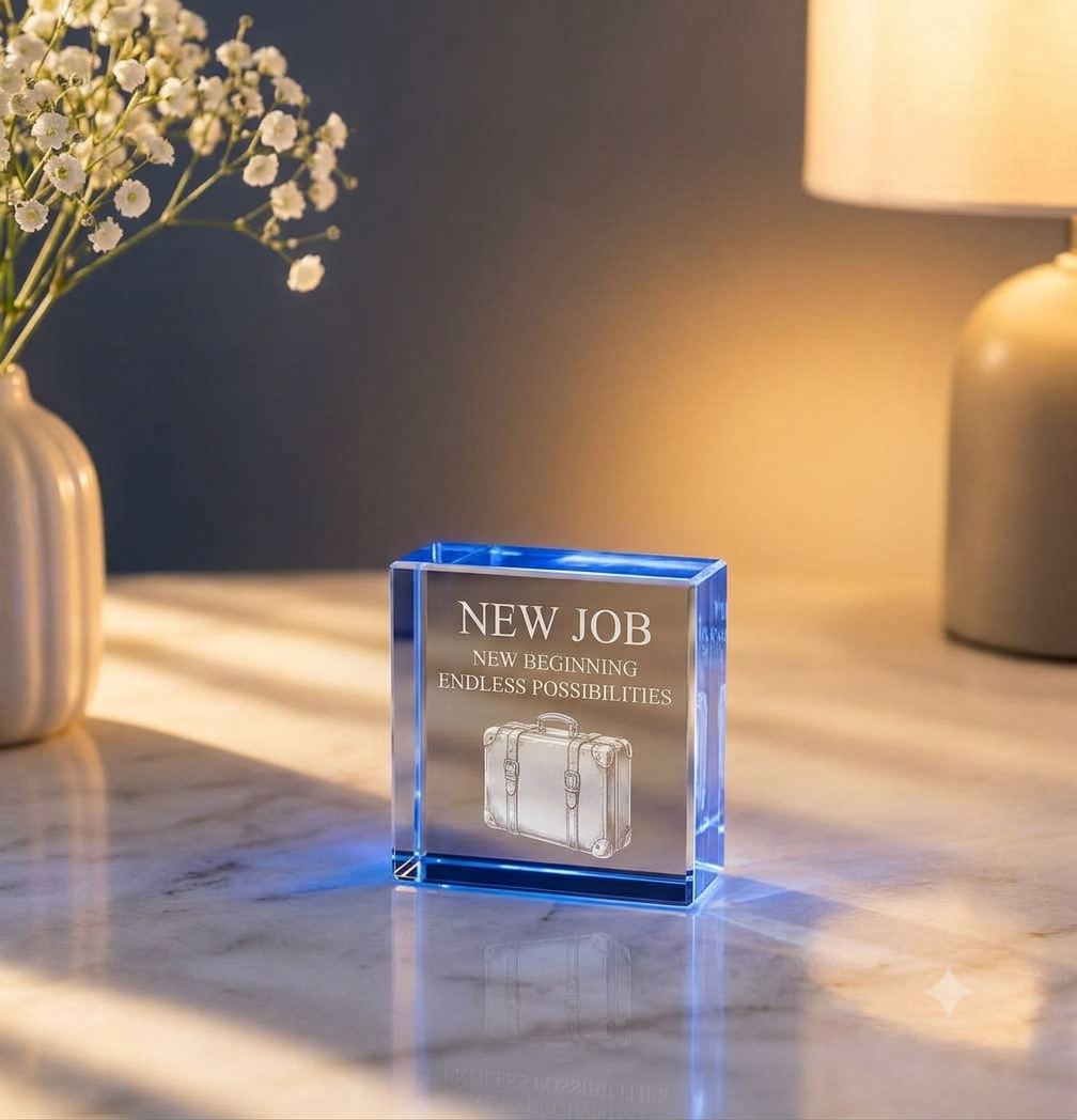 Working Dad Photo Crystal: Desk Display & Office Ideas
