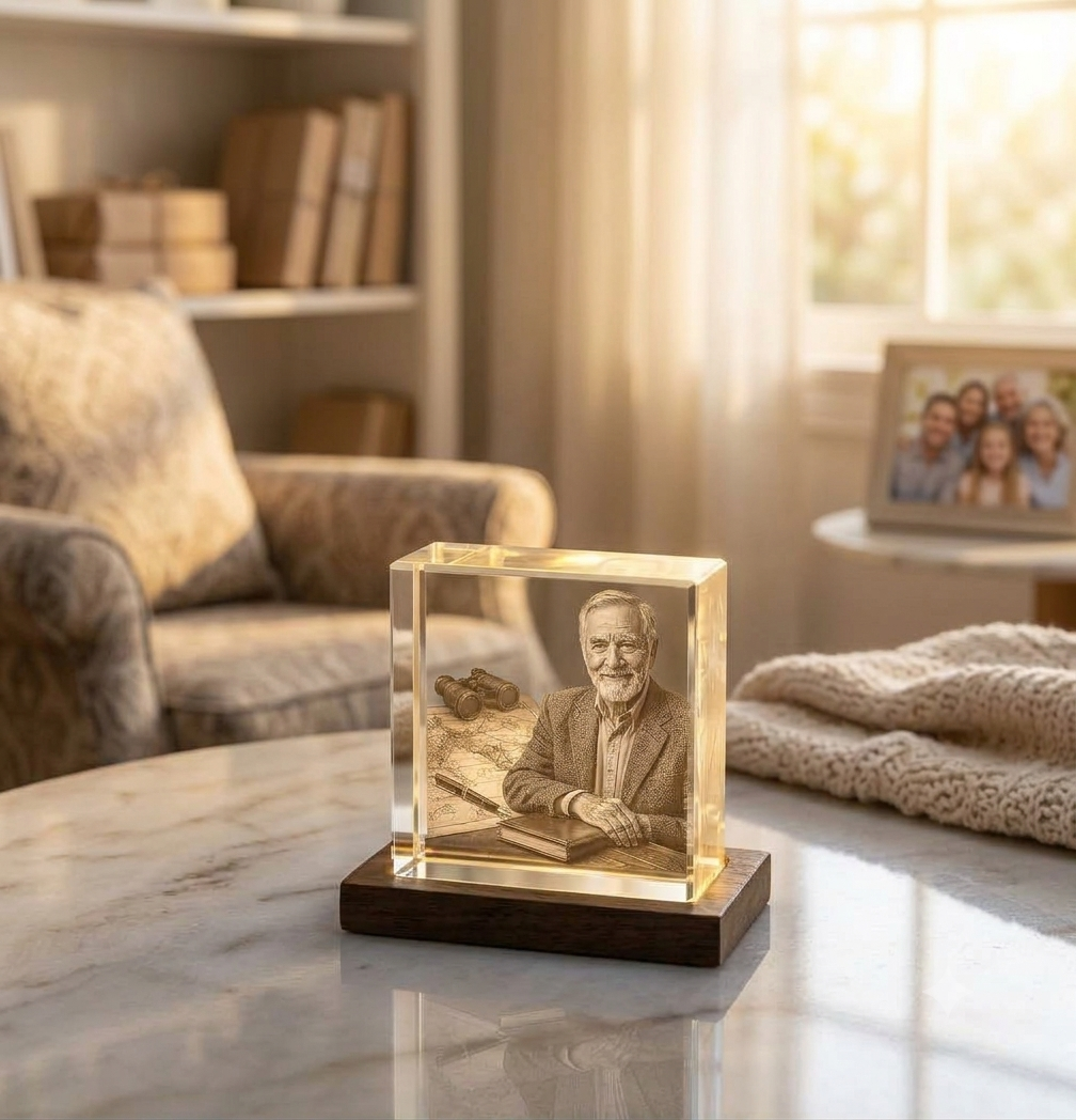 Retired Dad Photo Crystal Gifts: Honor His New Chapter