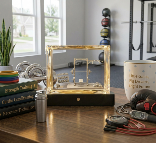Crystal Photo Display Ideas for a Home Gym