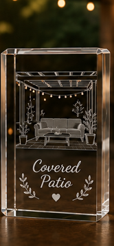 Crystal Photo Display Ideas for a Covered Patio