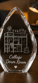 Crystal Photo Display Ideas for a College Dorm Room