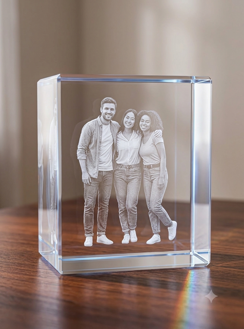 Friend Milestone Achievement Photo Crystal Gift