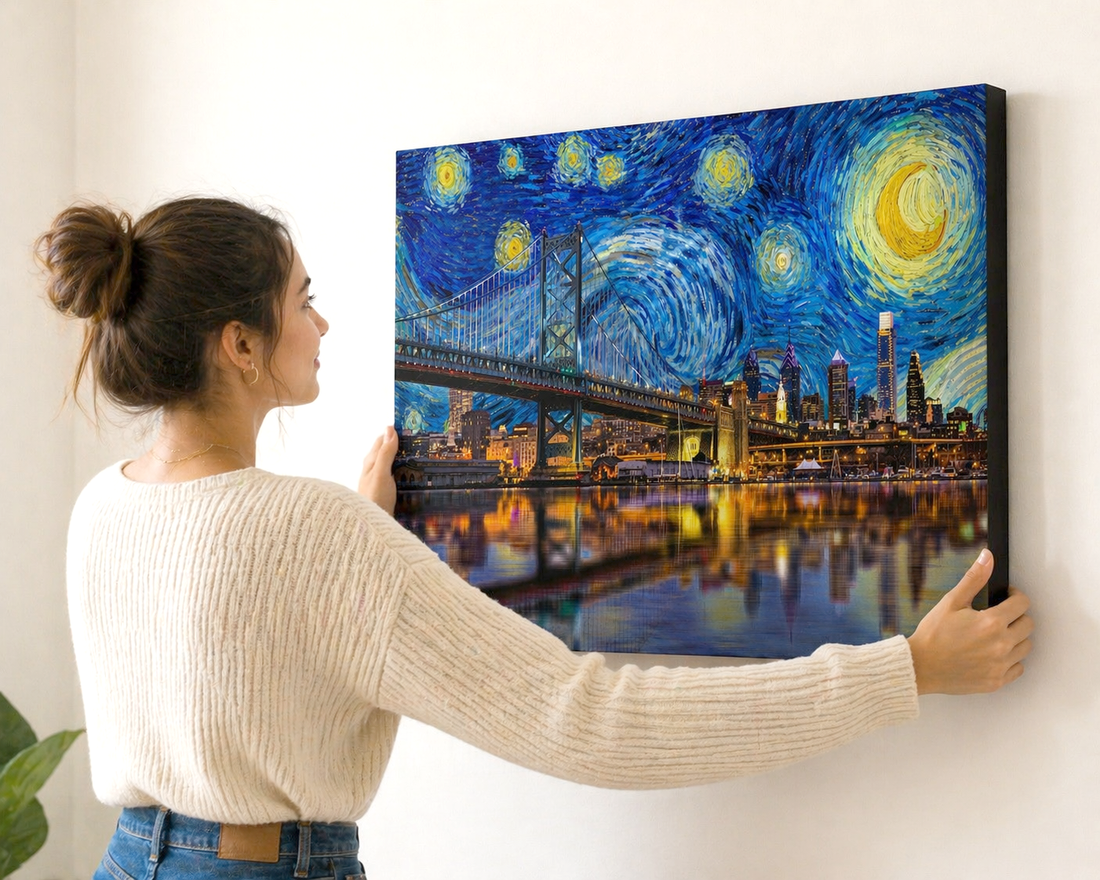 How to Hang a Canvas Print Without a Stud