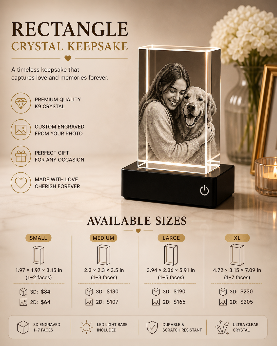 3D Crystal Rectangle
