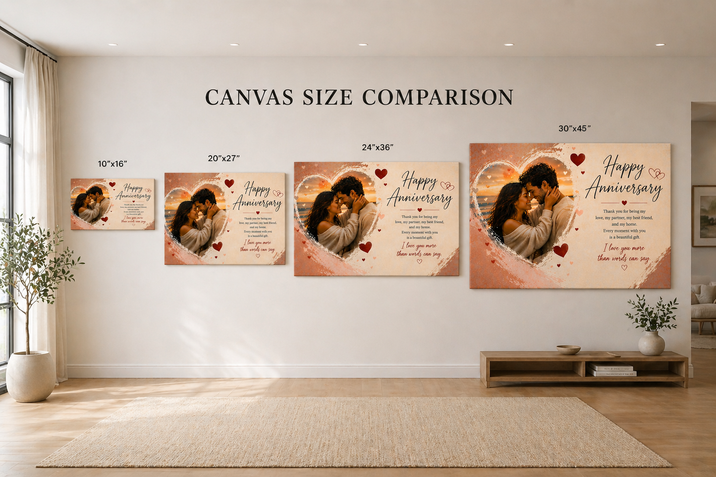 Anniversary Custom Canvas Print