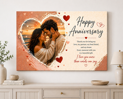 Anniversary Custom Canvas Print