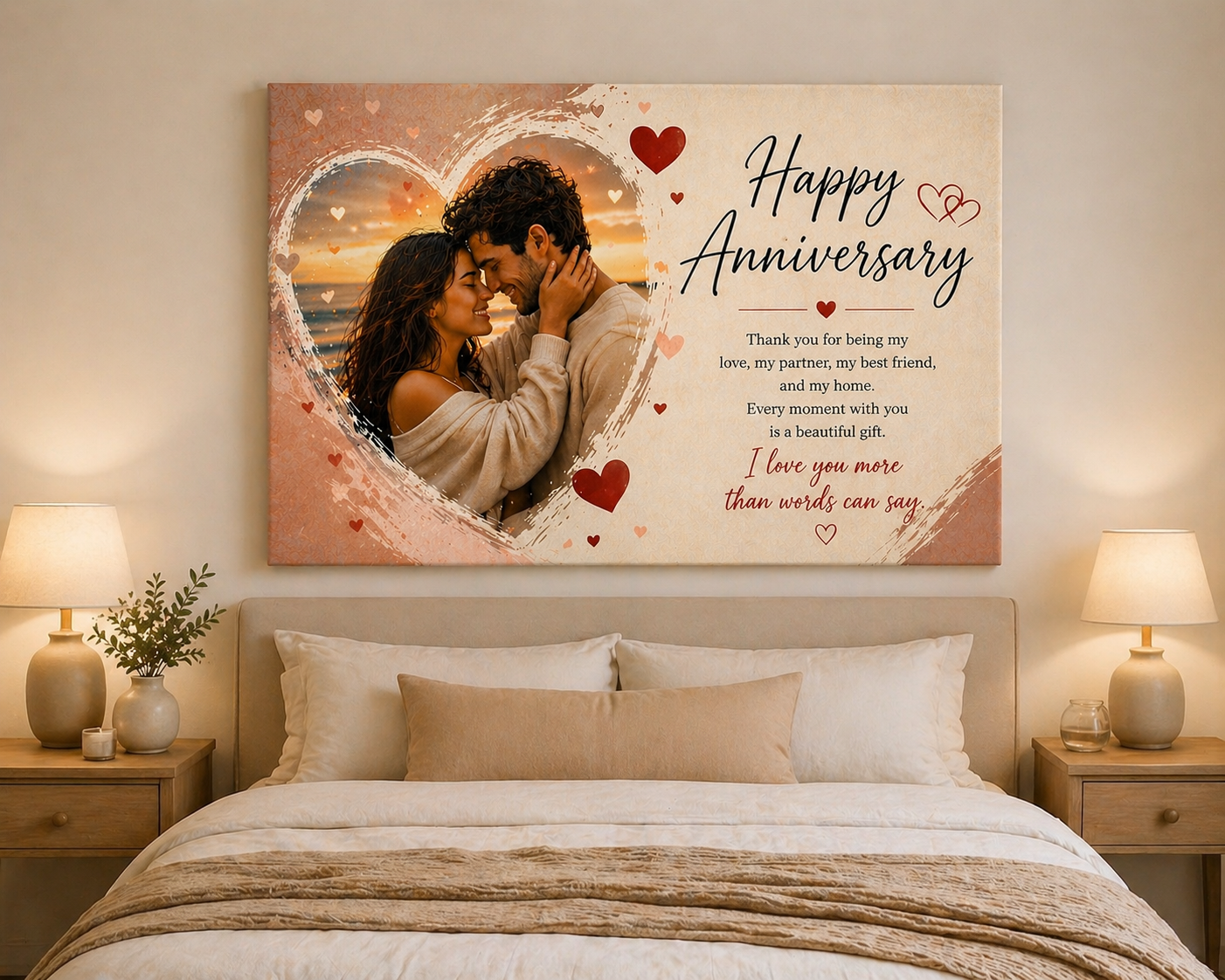 Anniversary Custom Canvas Print