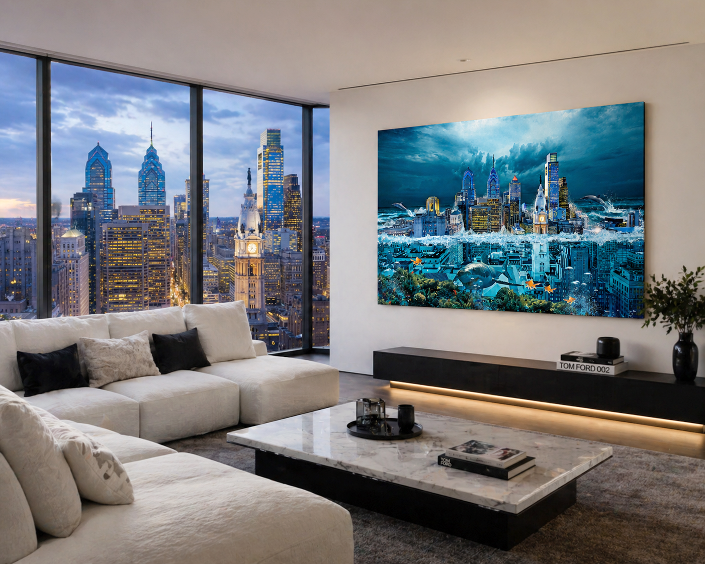 Philadelphia Underwater Canvas Print