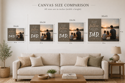 Dad Love Custom Canvas Print
