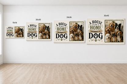 Dog Love Custom Canvas Print