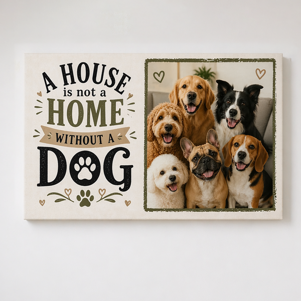 Dog Love Custom Canvas Print
