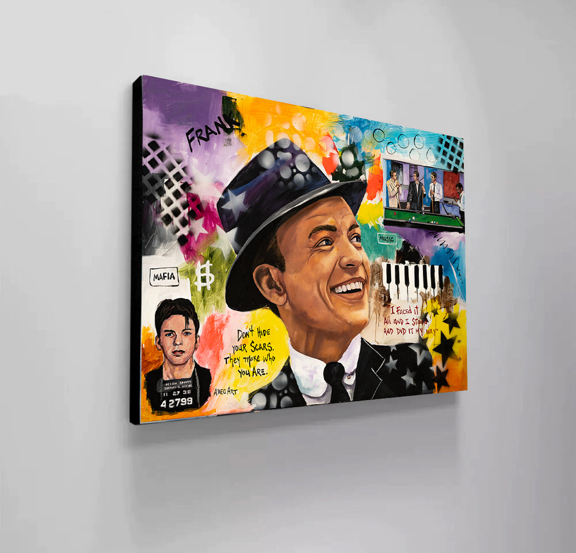 Frank Sinatra Abstract Art 2022 Modern Canvas Print