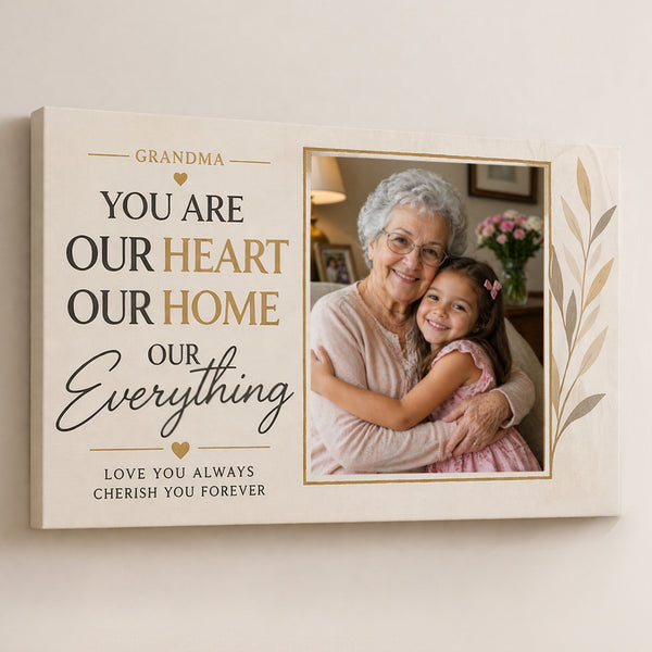 Grandma Love Custom Canvas Print
