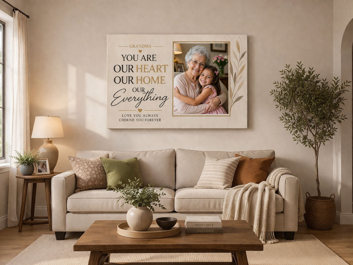 Grandma Love Custom Canvas Print