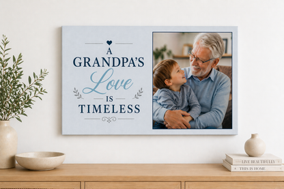 Grandpa Love Custom Canvas Print