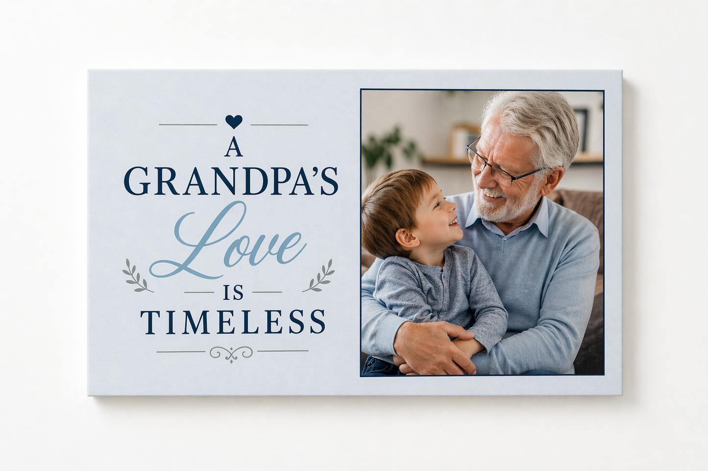 Grandpa Love Custom Canvas Print