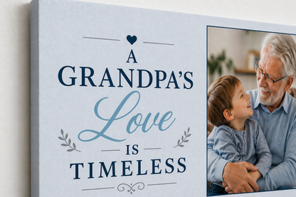 Grandpa Love Custom Canvas Print