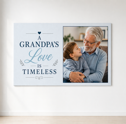 Grandpa Love Custom Canvas Print