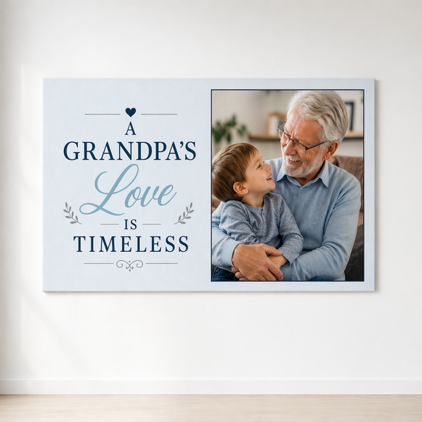 Grandpa Love Custom Canvas Print