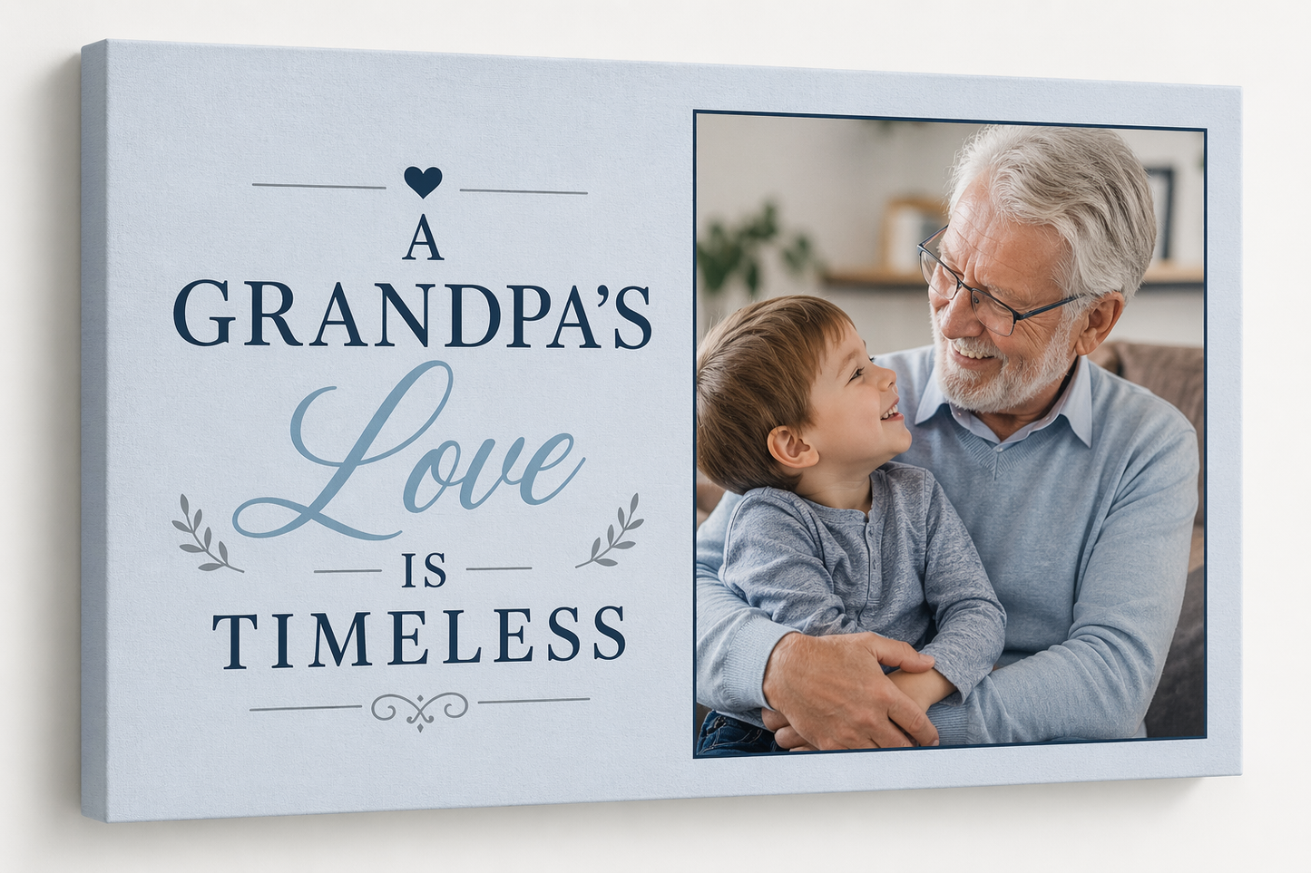 Grandpa Love Custom Canvas Print