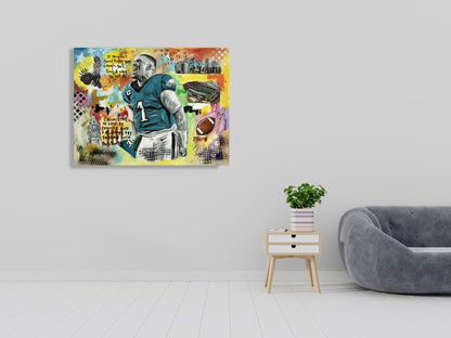 Jalen Hurts Eagles Football Athlete 2025 Canvas Print