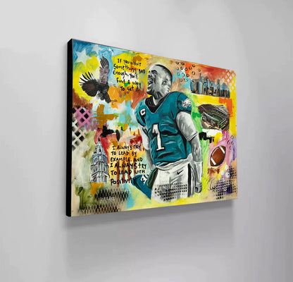 Jalen Hurts Eagles Football Athlete 2025 Canvas Print