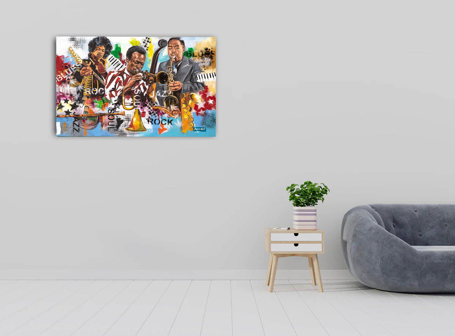 Jazz Abstract Modern Pop Art Canvas 2025