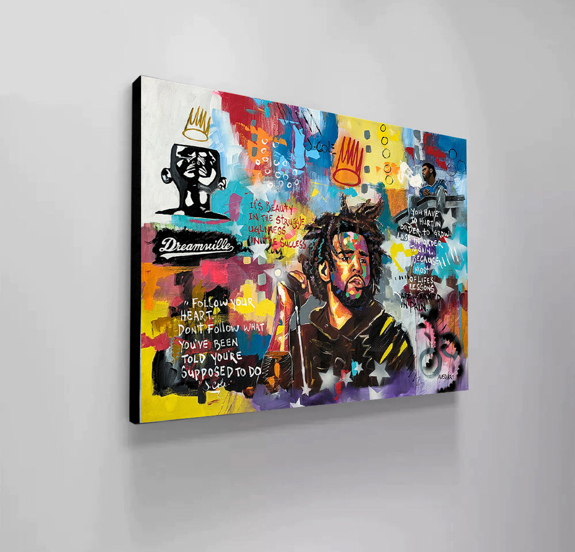 J. Cole 2025 Pop Art Canvas Print