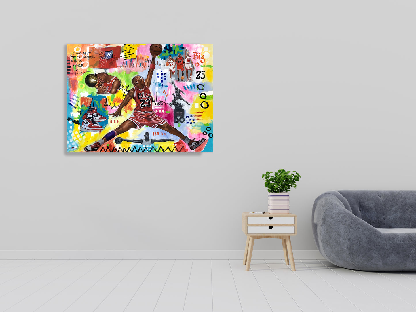 Michael Jordan Basketball 2022 Modern Pop Canvas