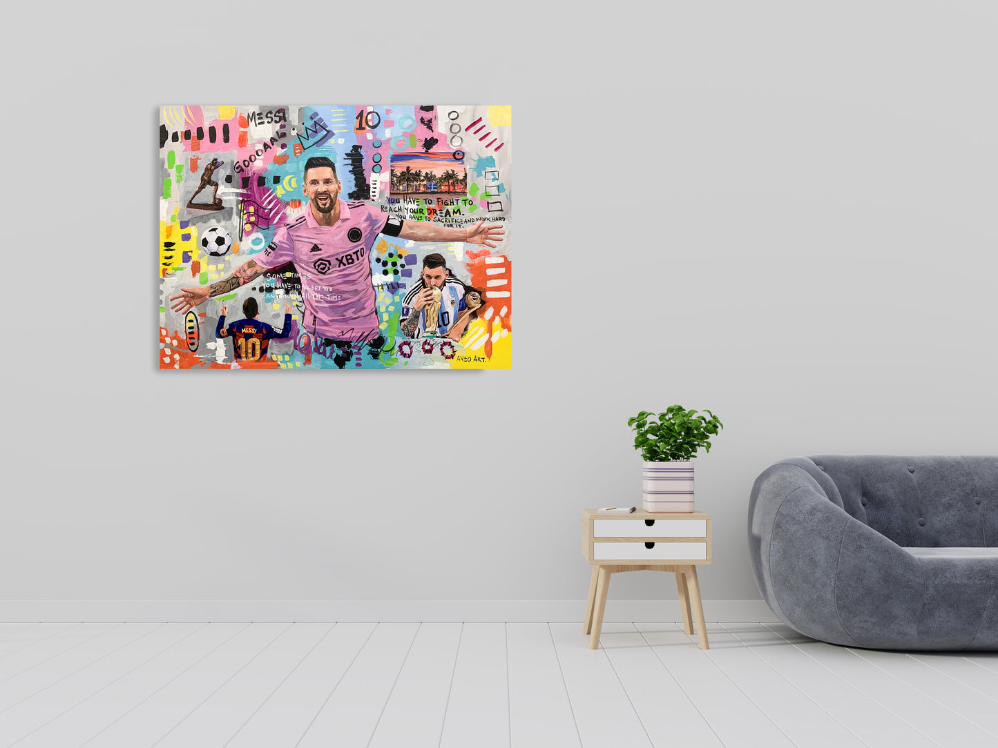 Messi Football Player 2025 Modern Pop Art Print