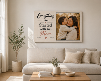 Mom Love Custom Canvas Print