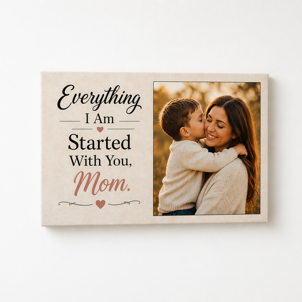 Mom Love Custom Canvas Print
