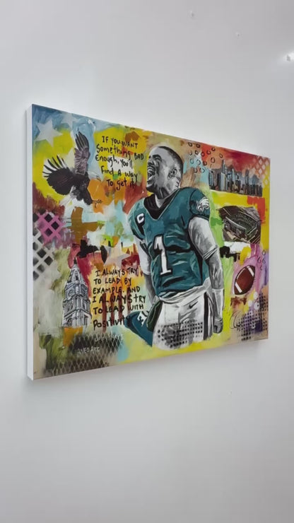 Jalen Hurts Eagles Football Athlete 2025 Canvas Print