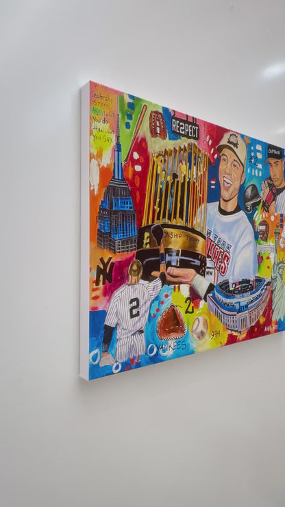 Yankees Baseball 2025 Modern Pop Art Canvas Print