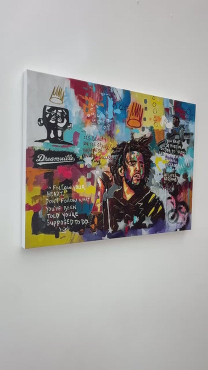 J. Cole 2025 Pop Art Canvas Print