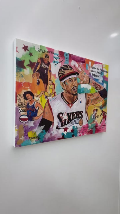 Allen Iverson Philadelphia Basketball Modern Pop Art Canvas