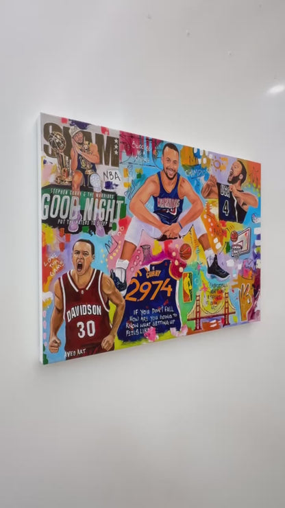 Stephen Curry Basketball 2025 Modern Pop Art Canvas Print