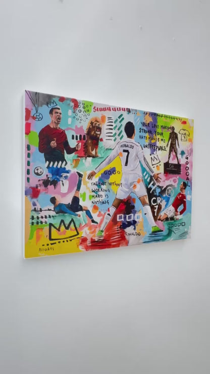 Cristiano Ronaldo Soccer Player 2025 Pop Art Canvas Print