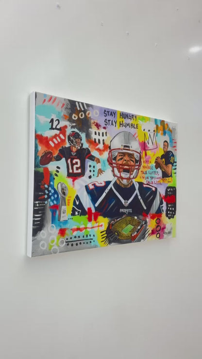Tom Brady Football 2025 Modern Pop Art Canvas