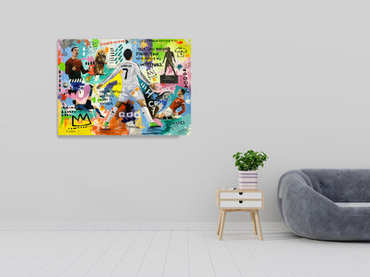 Cristiano Ronaldo Soccer Player 2025 Pop Art Canvas Print
