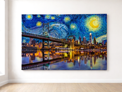 Starry Night Philadelphia Canvas Print