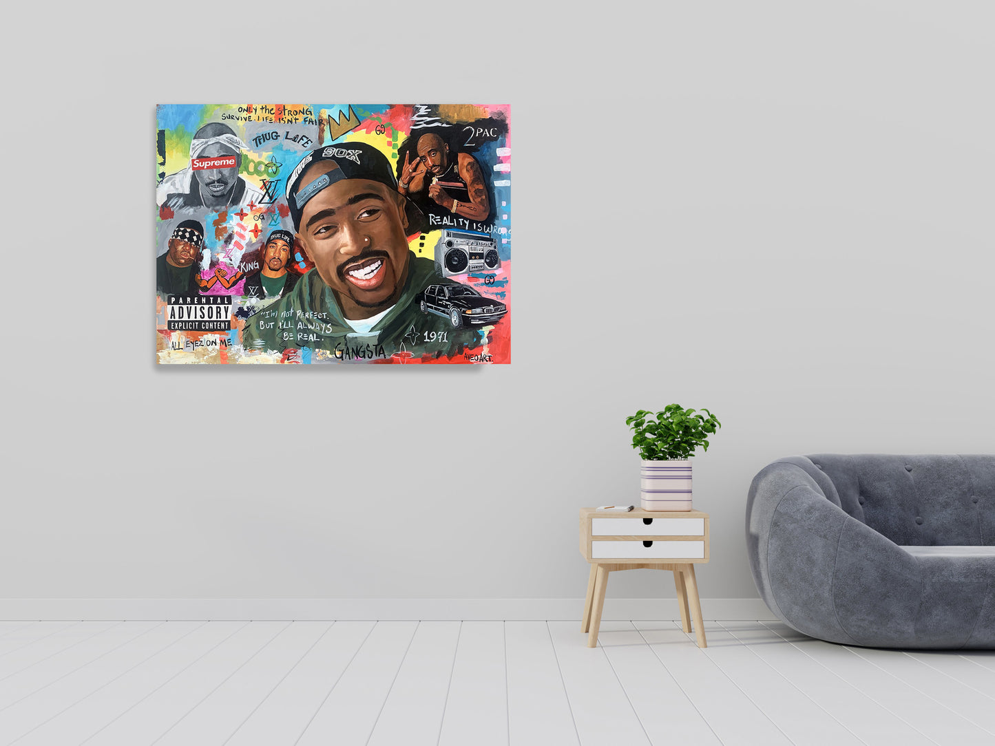 Tupac Shakur Artist - 2025 Modern Pop Art Canvas Print