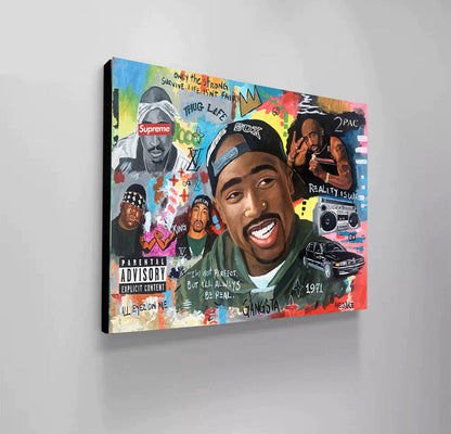 Tupac Shakur Artist - 2025 Modern Pop Art Canvas Print