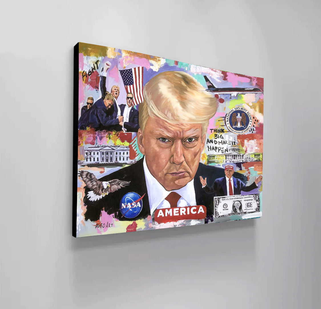 Former President Donald Trump 2025 - Modern Pop Art Canvas Print