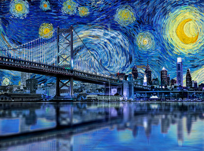 Starry Night Philadelphia Canvas Print