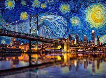 Starry Night Philadelphia Canvas Print
